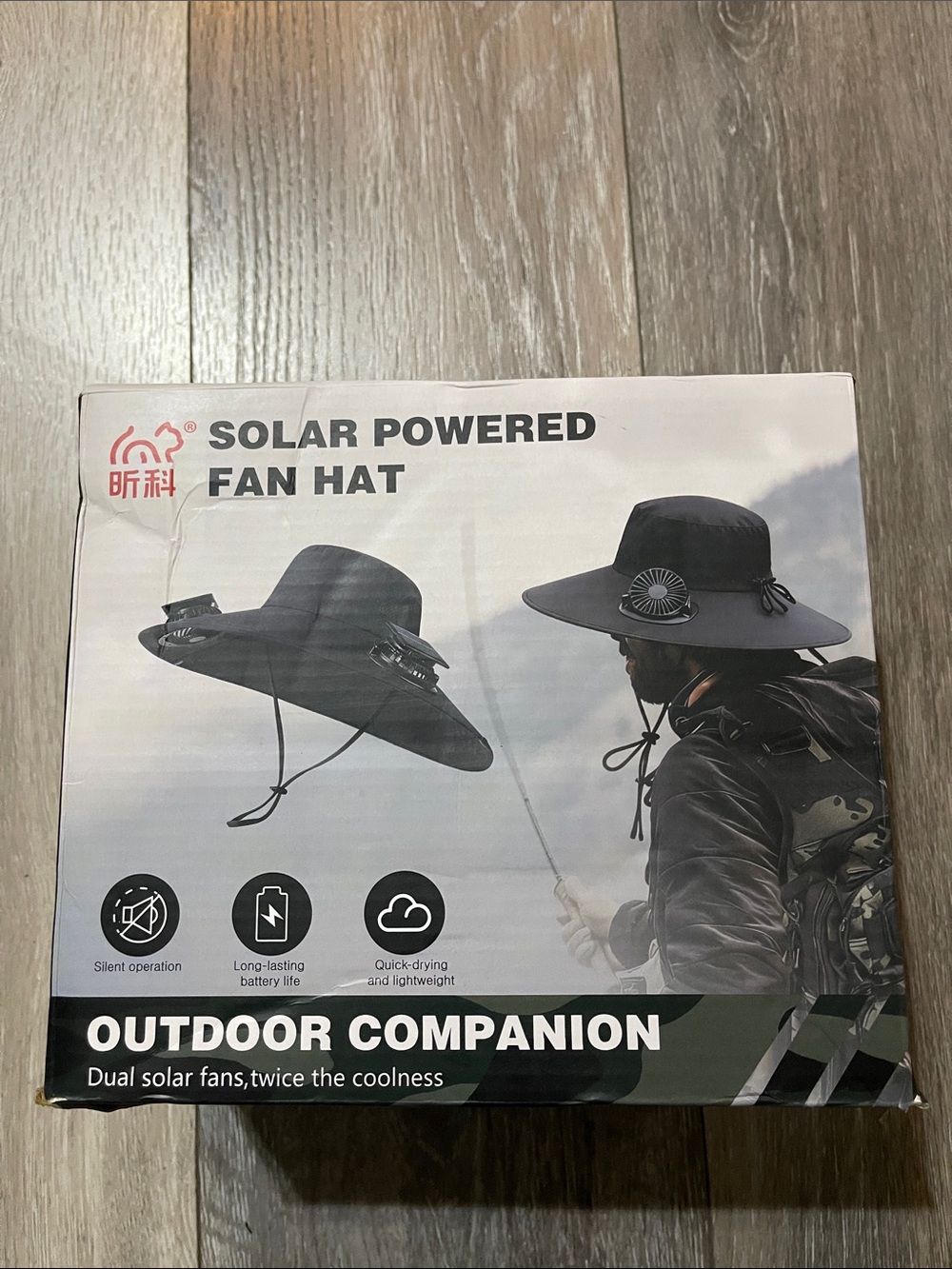 Solar Powered Fan Hat - Black